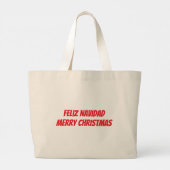 Gezellige kerstetalage grote tote bag (Achterkant)
