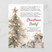 Gezellige Kerstfeest Kerstboom | Uitnodiging gedic Flyer (Voorkant)