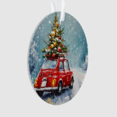 Gezellige Kerstfoto Acryl Ornament (voorkant)