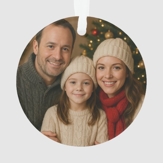 Gezellige Kerstfoto Acryl Ornament (achterkant)