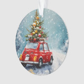 Gezellige Kerstfoto Acryl Ornament (voorkant)