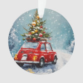 Gezellige Kerstfoto Acryl Ornament (voorkant)