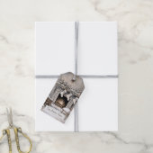 Gezellige Kersthaard Cadeaulabel (Met Touw)
