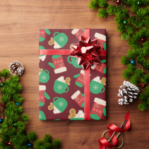 Gezellige kersthandschoenen & peperkoek latte donk cadeaupapier