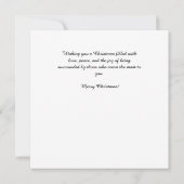 Gezellige kersthuizen met sneeuw notitiekaartje (Achterkant)