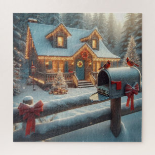 Gezellige Kersthut Winter Wonderland Legpuzzel