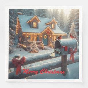 Gezellige Kersthut Winter Wonderland Servet