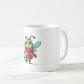 Gezellige kerstlibel koffiemok (Voorkant rechts)