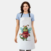 Gezellige kerstlibel schort (Gedragen)