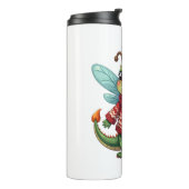 Gezellige kerstlibel thermosbeker (Gedraaid links)