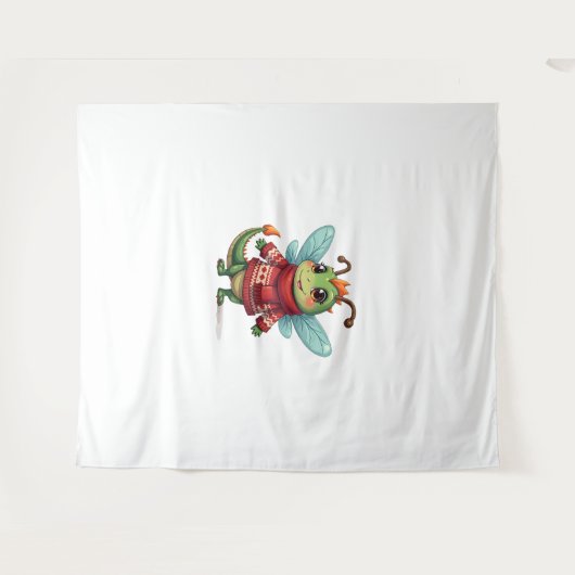 Gezellige kerstlibel wandkleed (Voorkant (horizontaal))