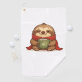 Gezellige kerstluiaard met warme chocolademelk – S Golfhanddoek (Insitu)