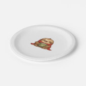 Gezellige kerstluiaard met warme chocolademelk � S Papieren Bordje (Gekanteld)