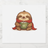 Gezellige kerstluiaard met warme chocolademelk – S Sparkling Wijnetiket (Enkel label)