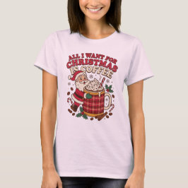 Gezellige Kerstman Kerstkoffie Moment T-shirt