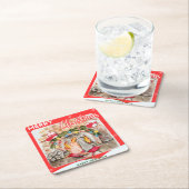 Gezellige kerstmantel met hond en kat kartonnen onderzetters (Insitu)