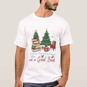 Gezellige Kerstmis Boekliefhebber Aangedreven doo T-shirt