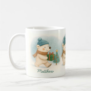 Gezellige Kerstmis Dieren Personaliseerbare Koffie Koffiemok
