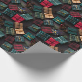 Gezellige Kerstmis Plaid: Winter Digitaal Papier O (Hoek)