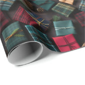 Gezellige Kerstmis Plaid: Winter Digitaal Papier O (Rol Hoek)