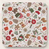 Gezellige Kerstmis & Spice Bier Onderzetter (Voorkant)