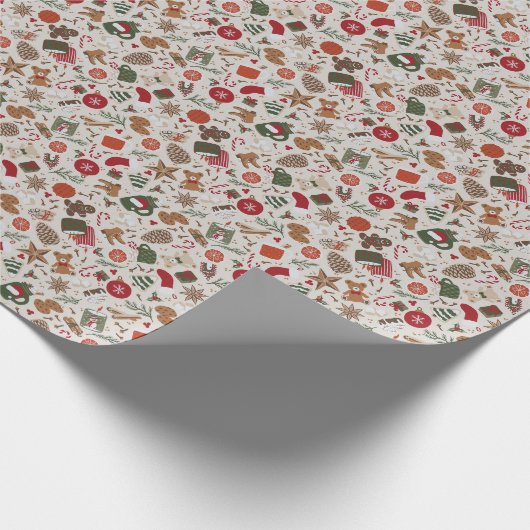 Gezellige Kerstmis & Spice Cadeaupapier (Hoek)