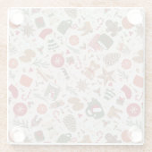 Gezellige Kerstmis & Spice Glazen Onderzetter (Achterkant)