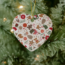 Gezellige Kerstmis & Spice Keramisch Ornament