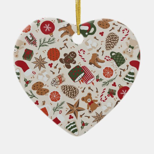 Gezellige Kerstmis & Spice Keramisch Ornament (Voorkant)