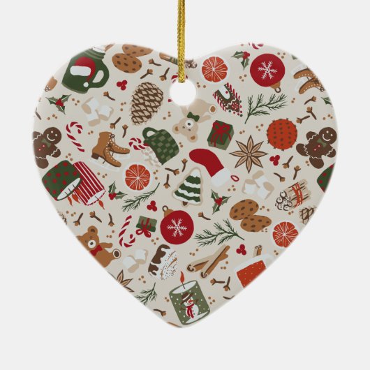 Gezellige Kerstmis & Spice Keramisch Ornament (Achterkant)