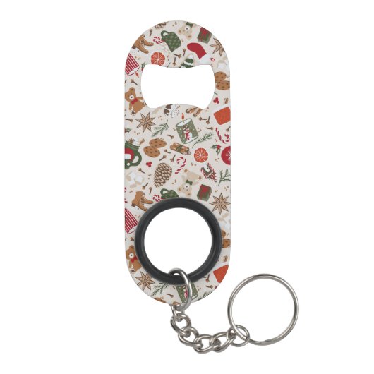 Gezellige Kerstmis & Spice Mini Flessenopener (Achterkant)