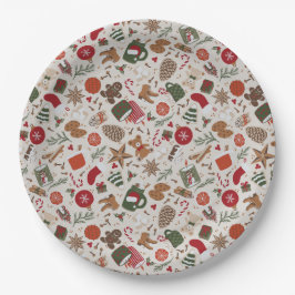 Gezellige Kerstmis & Spice Papieren Bordje