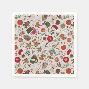 Gezellige Kerstmis & Spice Servet