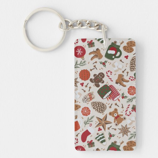 Gezellige Kerstmis & Spice Sleutelhanger (Voorkant)