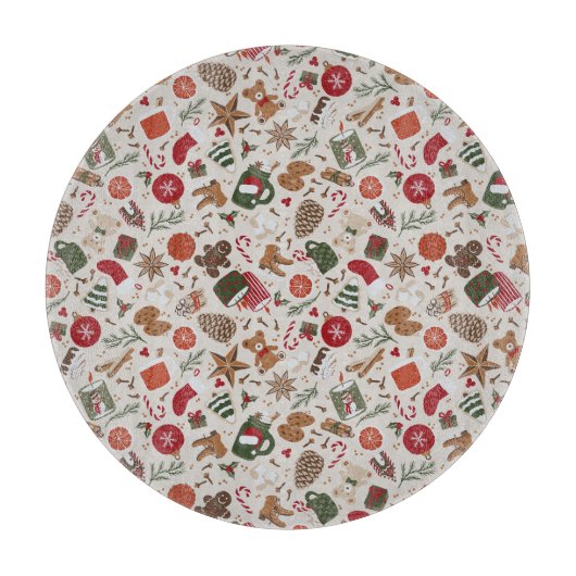 Gezellige Kerstmis & Spice Snijplank (Voorkant)