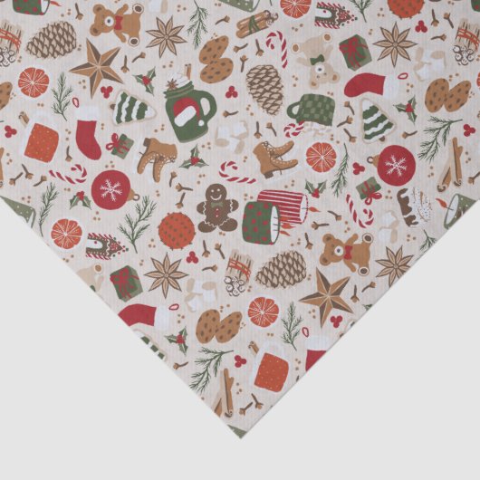 Gezellige Kerstmis & Spice Tissuepapier (Detail)