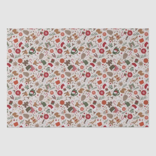 Gezellige Kerstmis & Spice Tissuepapier (Voorkant)