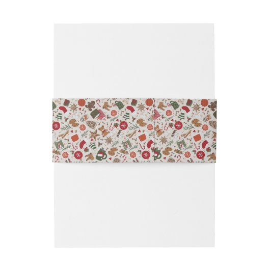 Gezellige Kerstmis & Spice Uitnodigingen Wikkel (Achterkant Voorbeeld)