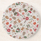 Gezellige Kerstmis & Spice Zandsteen Onderzetter (Voorkant)