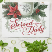 Gezellige Kerstmuts Theedoek (Gevouwen)