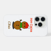Gezellige Kerstmuts – Warme Chocolade Kerstcadeau iPhone Hoesje (Achterkant horizontaal)