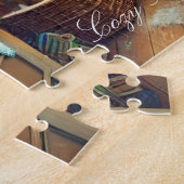 Gezellige kerstochtend in de keuken legpuzzel (Zijkant)