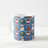 Gezellige kerstpatroon Design Koffiemok (Voorkant links)