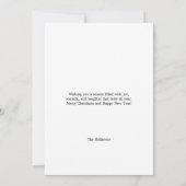 Gezellige kerstpinguïn met feestelijke sjaal feestdagenkaart (Achterkant)