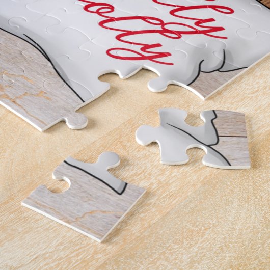 Gezellige kerstpuzzel legpuzzel (Zijkant)