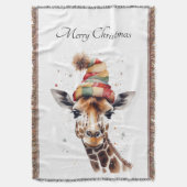 Gezellige kerstsafari, op maat deken (Voorkant Verticaal)