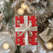 Gezellige kerstteddybeer cadeaupapier