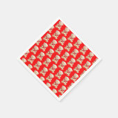 Gezellige kerstteddybeer servet (Hoek)