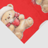 Gezellige kerstteddybeer tissuepapier (Detail)