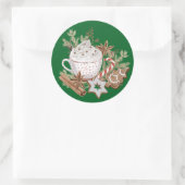 Gezellige Kersttraktaties Ronde Sticker (Tas)